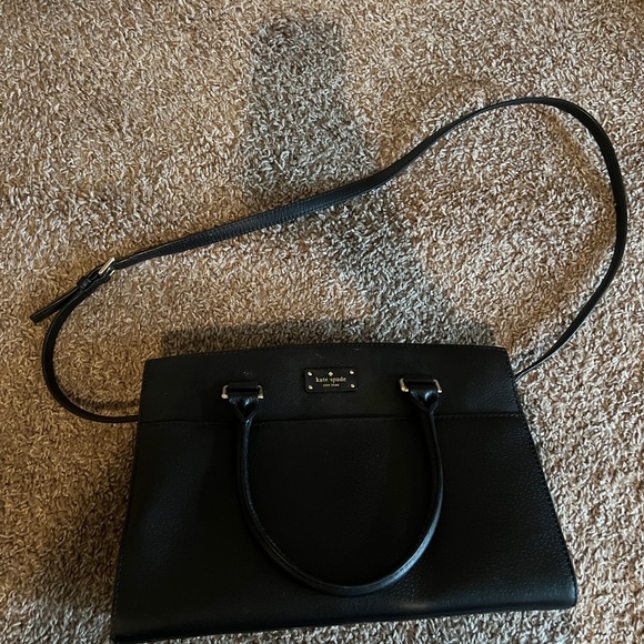 Kate Spade medium black crossbody purse with removable strap - Picture 7 of 8